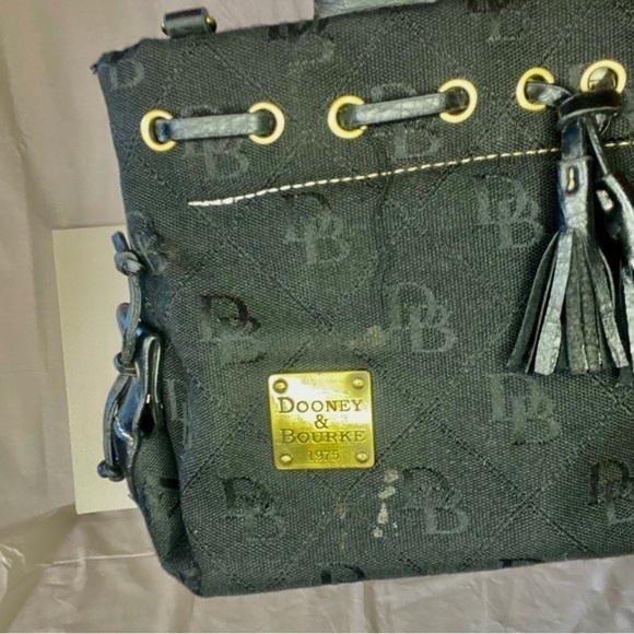 Dooney & Bourke Black Canvas Satchel - Picture 12 of 13